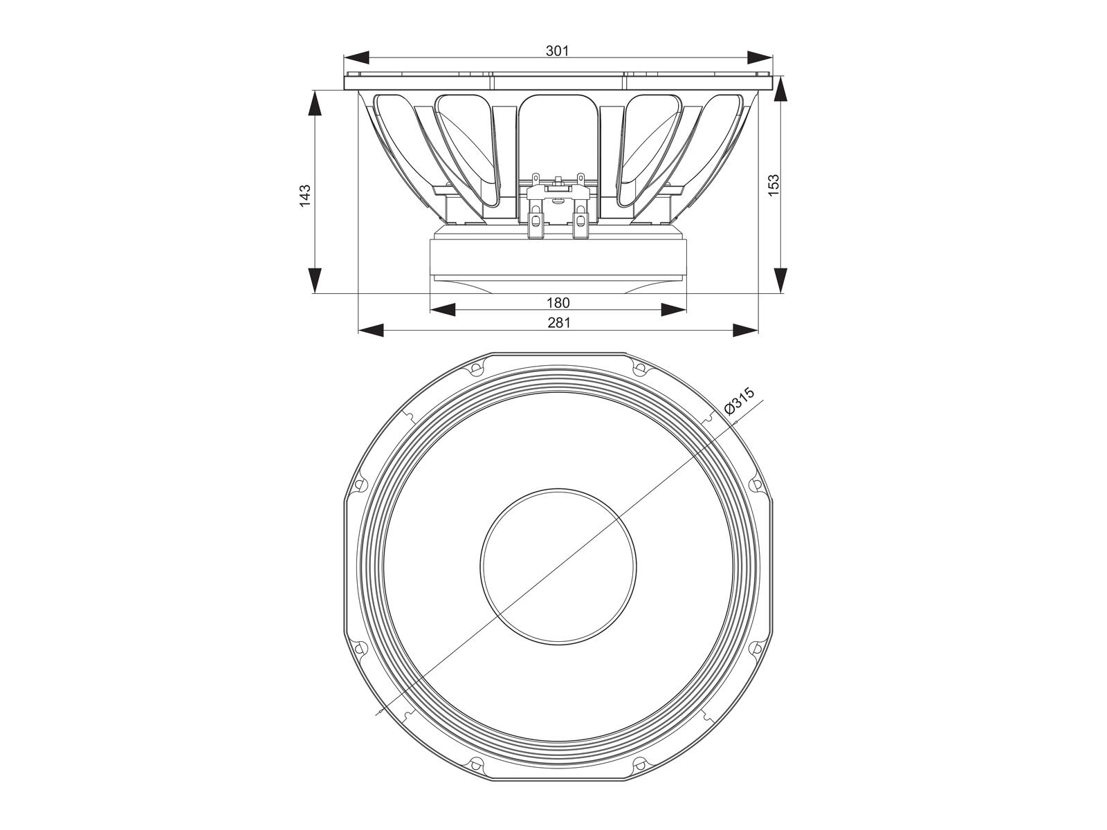 CELTO ACOUSTIQUE 12PF600 12" Woofer, Ferrite Magnet, Aluminium Basket - Ảnh 4